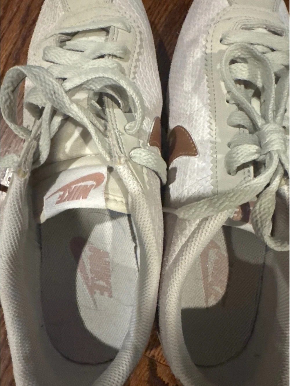 Nike Cortez In Cream and Rose Gold Size 8.5